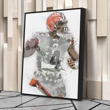 Load image into Gallery viewer, Deshaun Watson Canvas Art – Cleveland Browns Wall Decor
