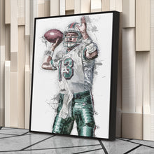 Load image into Gallery viewer, Dan Marino Canvas Art – Miami Dolphins Wall Decor
