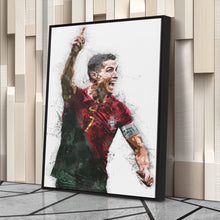 Load image into Gallery viewer, Cristiano Ronaldo Canvas Art – Portugal National Team Wall Decor
