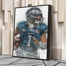 Load image into Gallery viewer, Jalen Hurts Canvas Art - Philadelphia Eagles Wall Decor
