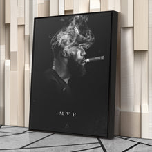 Load image into Gallery viewer, LeBron James Canvas Art – Cigar Lakers Wall Decor
