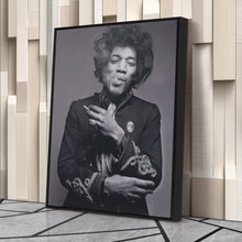 Load image into Gallery viewer, Jimi Hendrix Smoking Canvas Print – Iconic Guitarist Wall Art for Home Decor
