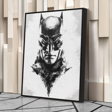 Load image into Gallery viewer, Batman Face Canvas – DC Comics Wall Art Gift for Superhero Fans and Man Cave Decor
