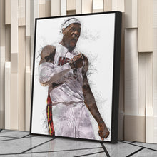 Load image into Gallery viewer, LeBron James Canvas Art – Miami Heat Wall Decor
