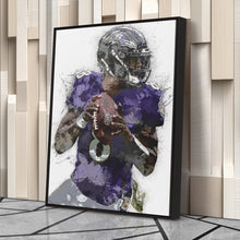 Load image into Gallery viewer, Lamar Jackson Canvas Art – Baltimore Ravens Wall Decor
