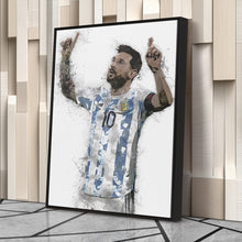 Load image into Gallery viewer, Lionel Messi Canvas Art – Argentina National Team Wall Decor

