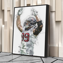Load image into Gallery viewer, J.J. Watt Canvas Art – Houston Texans Wall Decor
