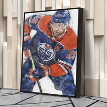 Load image into Gallery viewer, Leon Draisaitl Canvas Art – Edmonton Oilers Wall Decor
