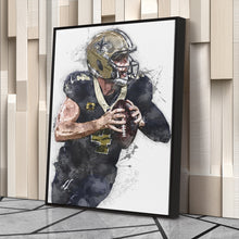 Load image into Gallery viewer, Derek Carr Canvas Art – New Orleans Saints Wall Decor
