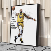 Load image into Gallery viewer, LeBron James Quote Canvas Art – Lakers Wall Decor
