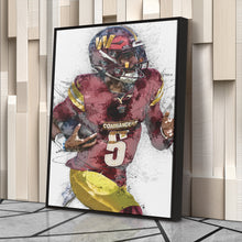 Load image into Gallery viewer, Jayden Daniels Canvas Art – Washington Commanders Wall Decor
