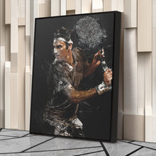 Load image into Gallery viewer, Roger Federer Canvas Print – Iconic Tennis Wall Art for Man Cave or Home
