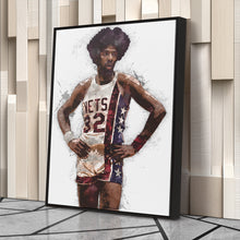 Load image into Gallery viewer, Julius Erving Canvas Art – New Jersey Nets Wall Decor
