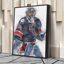 Load image into Gallery viewer, Henrik Lundqvist Canvas Art – New York Rangers Wall Decor
