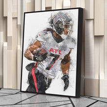 Load image into Gallery viewer, Bijan Robinson Canvas Art – Atlanta Falcons Wall Decor
