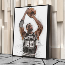 Load image into Gallery viewer, David Robinson Canvas Art – San Antonio Spurs Wall Decor
