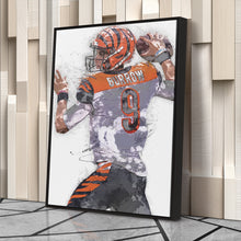 Load image into Gallery viewer, Joe Burrow Bengals Canvas Art – Cincinnati Bengals Wall Decor
