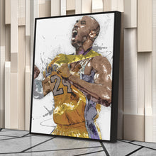 Load image into Gallery viewer, Kobe Bryant Canvas Art – Lakers Basketball Wall Decor
