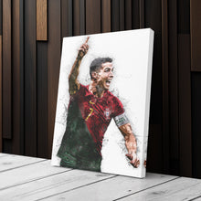 Load image into Gallery viewer, Cristiano Ronaldo Canvas Art – Portugal National Team Wall Decor
