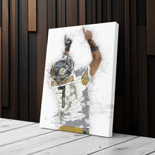 Load image into Gallery viewer, Ben Roethlisberger Canvas Art – Pittsburgh Steelers Wall Decor
