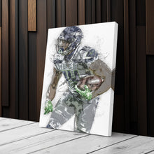 Load image into Gallery viewer, DK Metcalf Canvas Art – Seattle Seahawks Wall Decor
