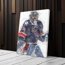 Load image into Gallery viewer, Henrik Lundqvist Canvas Art – New York Rangers Wall Decor

