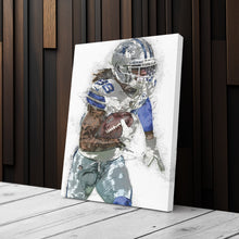 Load image into Gallery viewer, CeeDee Lamb Canvas Art – Dallas Cowboys Wall Decor
