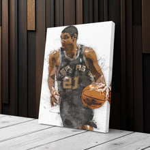 Load image into Gallery viewer, Tim Duncan Canvas Art – San Antonio Spurs Wall Decor
