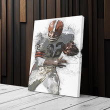 Load image into Gallery viewer, Jim Brown Canvas Art – Cleveland Browns Wall Decor
