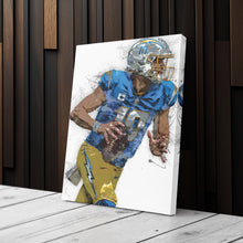 Load image into Gallery viewer, Justin Herbert Canvas Art – Los Angeles Chargers Wall Decor
