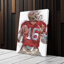 Load image into Gallery viewer, Joe Montana Canvas Art – San Francisco 49ers Wall Decor
