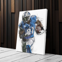 Load image into Gallery viewer, Calvin Johnson Canvas Art – Detroit Lions Wall Decor
