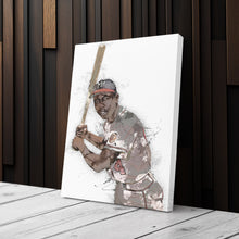 Load image into Gallery viewer, Hank Aaron Canvas Art – Atlanta Braves Wall Decor

