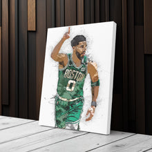 Load image into Gallery viewer, Jayson Tatum Canvas Art – Boston Celtics Superstar Wall Decor
