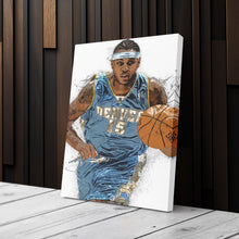 Load image into Gallery viewer, Carmelo Anthony Canvas Art – Denver Nuggets Wall Decor

