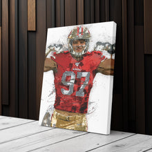 Load image into Gallery viewer, Nick Bosa Canvas Art – San Francisco 49ers Wall Decor
