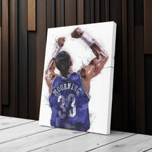 Load image into Gallery viewer, Alonzo Mourning Canvas Art – Charlotte Hornets Wall Decor
