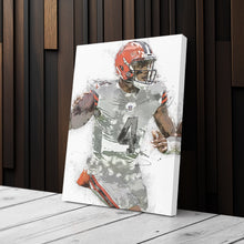 Load image into Gallery viewer, Deshaun Watson Canvas Art – Cleveland Browns Wall Decor
