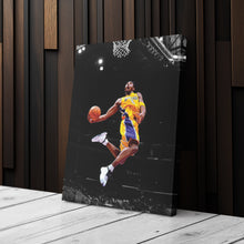Load image into Gallery viewer, Kobe Bryant Lakers Flying Dunk Canvas Wall Art Decor - NBA Action Art
