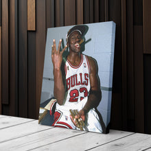 Load image into Gallery viewer, Michael Jordan Smoking Canvas – Chicago Bulls Wall Art Home Decor
