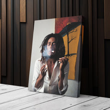 Load image into Gallery viewer, Bob Marley Smoking Canvas – Reggae Wall Art for Home Decor
