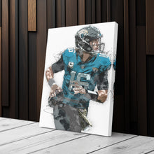 Load image into Gallery viewer, Trevor Lawrence Canvas Art – Jacksonville Jaguars Wall Decor

