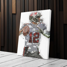 Load image into Gallery viewer, Tom Brady Canvas Art – Tampa Bay Buccaneers Wall Decor

