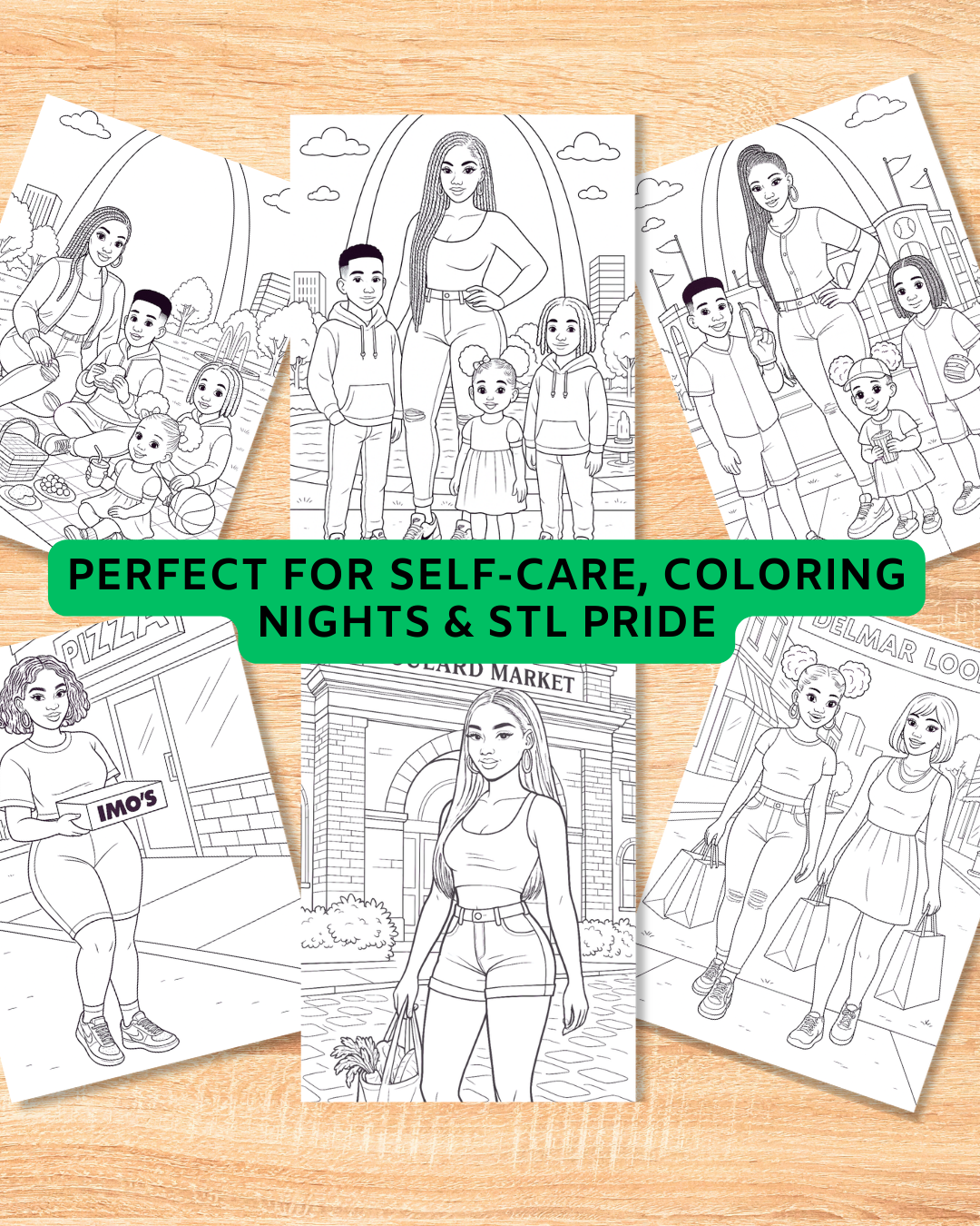 Hometown Baddie Coloring Pages-STL Edition (Digital Download)