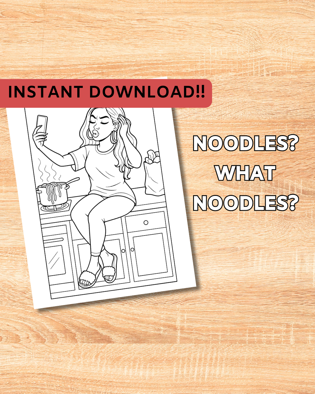 Funny Baddie Moments Mini Coloring Book: Relatable Humor for Women (Digital Download)