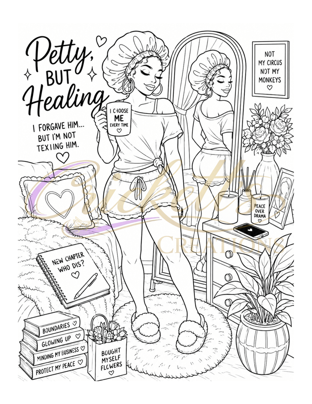 Petty, But Healing: Volume 2 Coloring Book