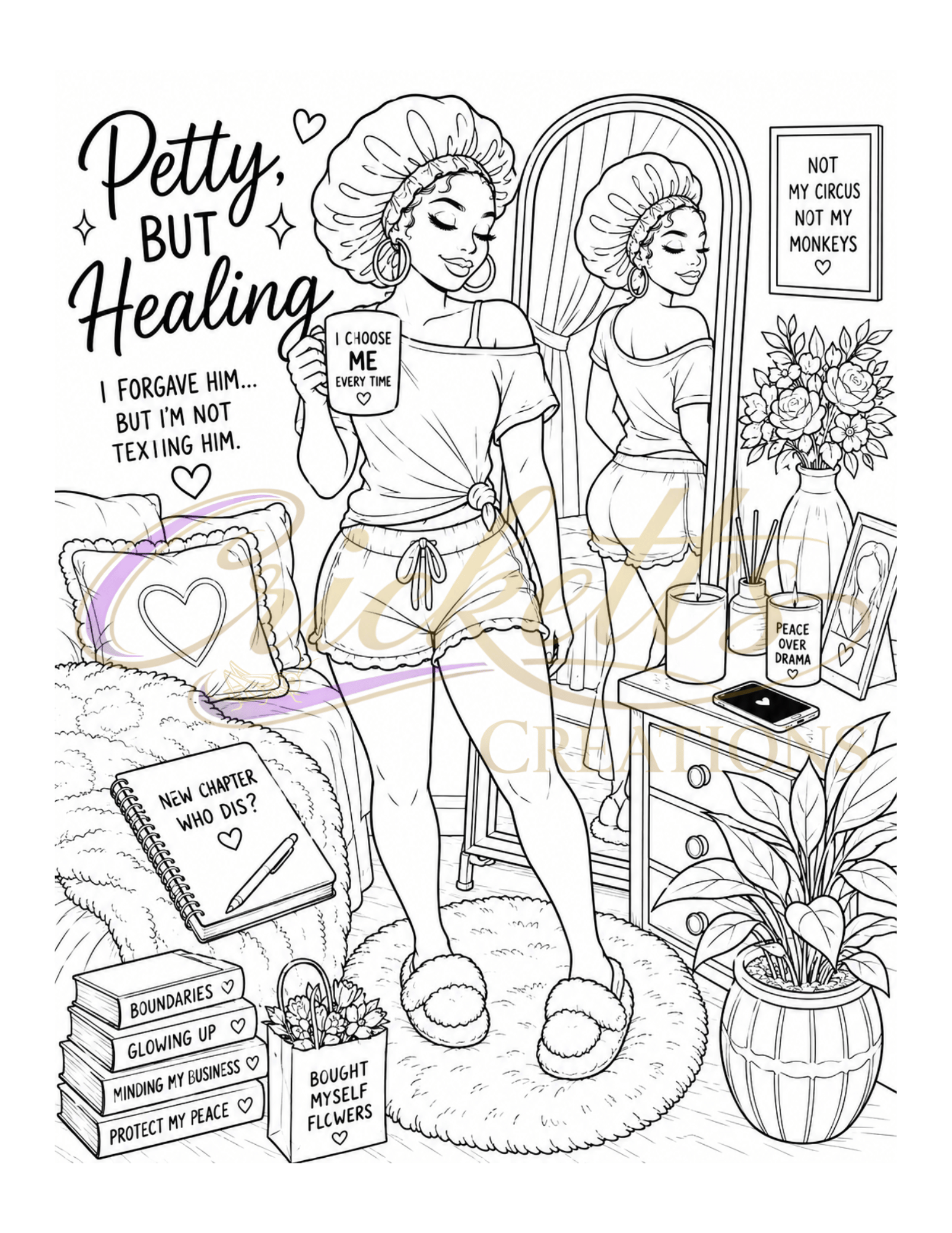 Petty, But Healing: Volume 2 Coloring Book