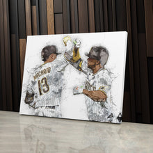Load image into Gallery viewer, Manny Machado &amp; Juan Soto Canvas Art – San Diego Padres Wall Decor
