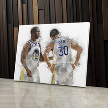 Load image into Gallery viewer, Stephen Curry &amp; Chris Paul Canvas Art – Golden State Warriors Wall Decor
