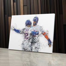 Load image into Gallery viewer, Francisco Lindor &amp; Pete Alonso Canvas Art – New York Mets Wall Decor
